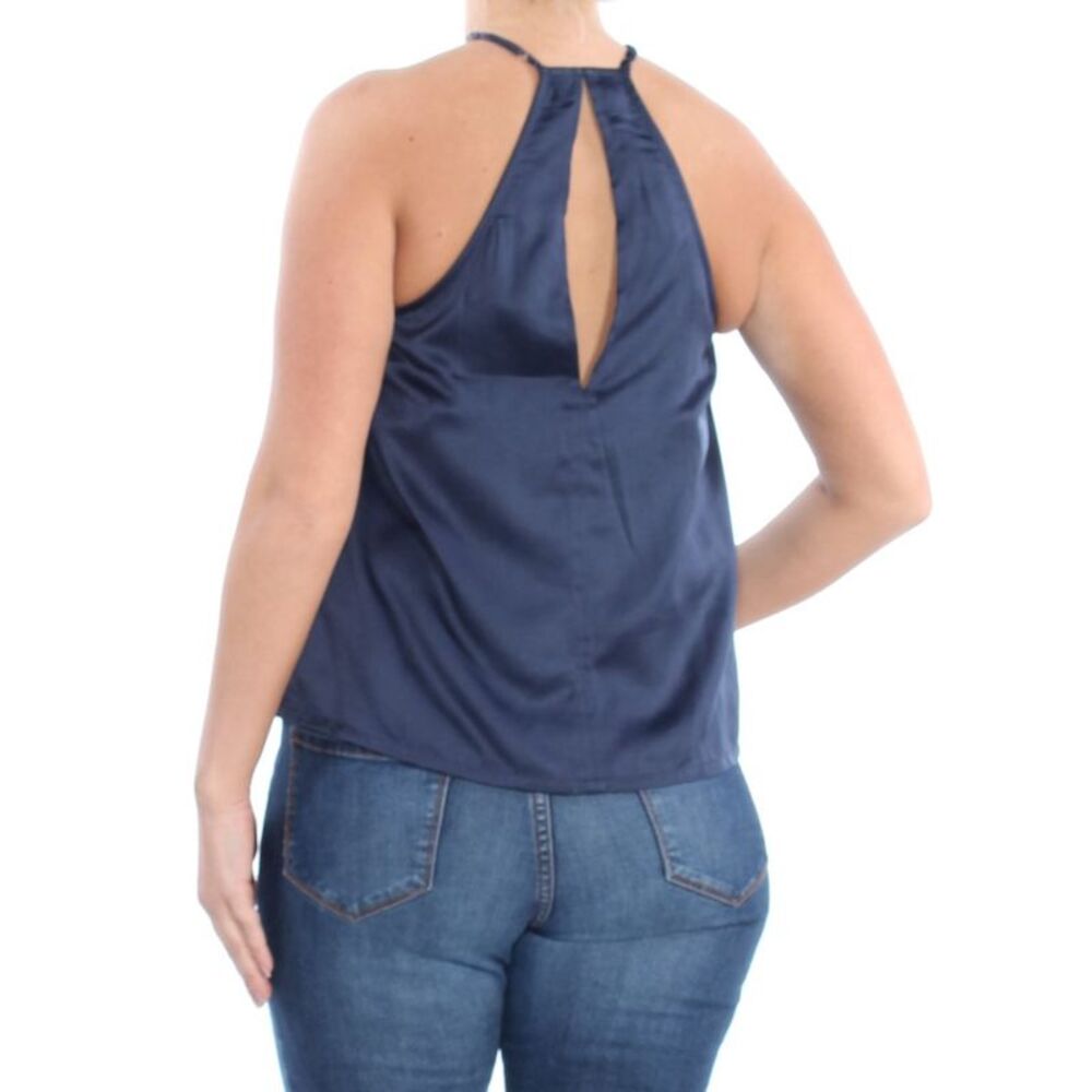 ROXY Womens Navy Camisole Spaghetti Strap V Neck Tank Top L - Picture 2 of 3